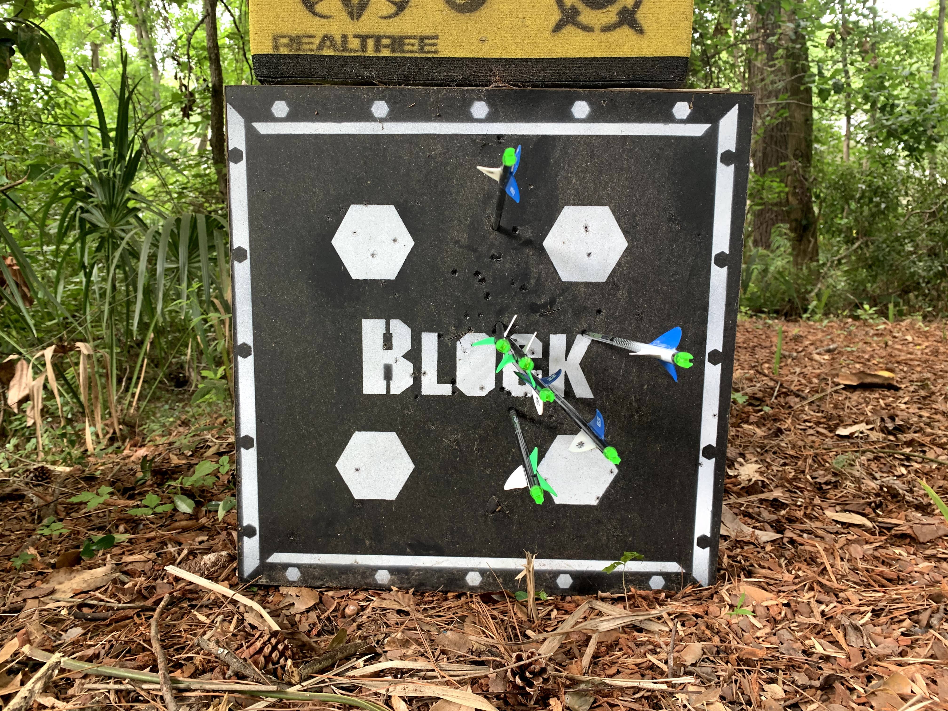 Third volley, 7 arrows, 30 yards